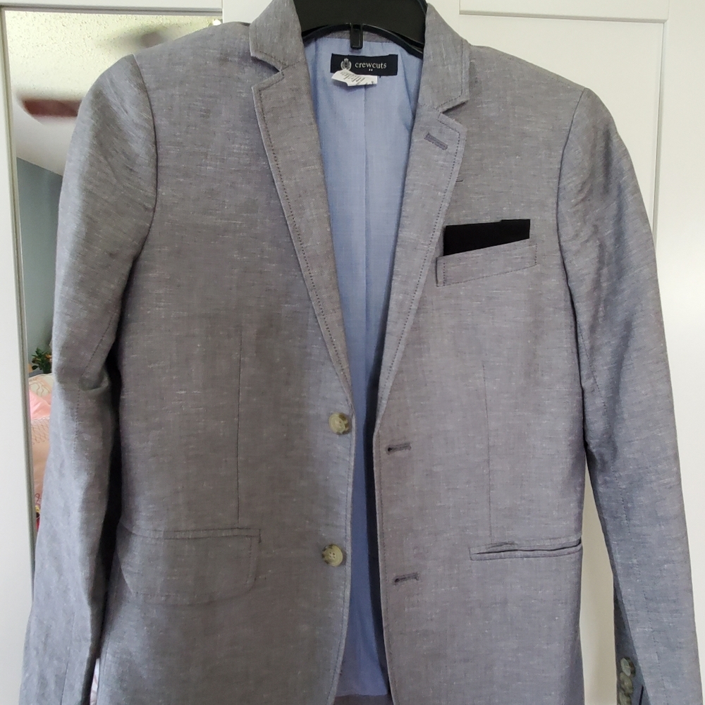 Crewcuts Thompson suit jacket boys size 12 gray